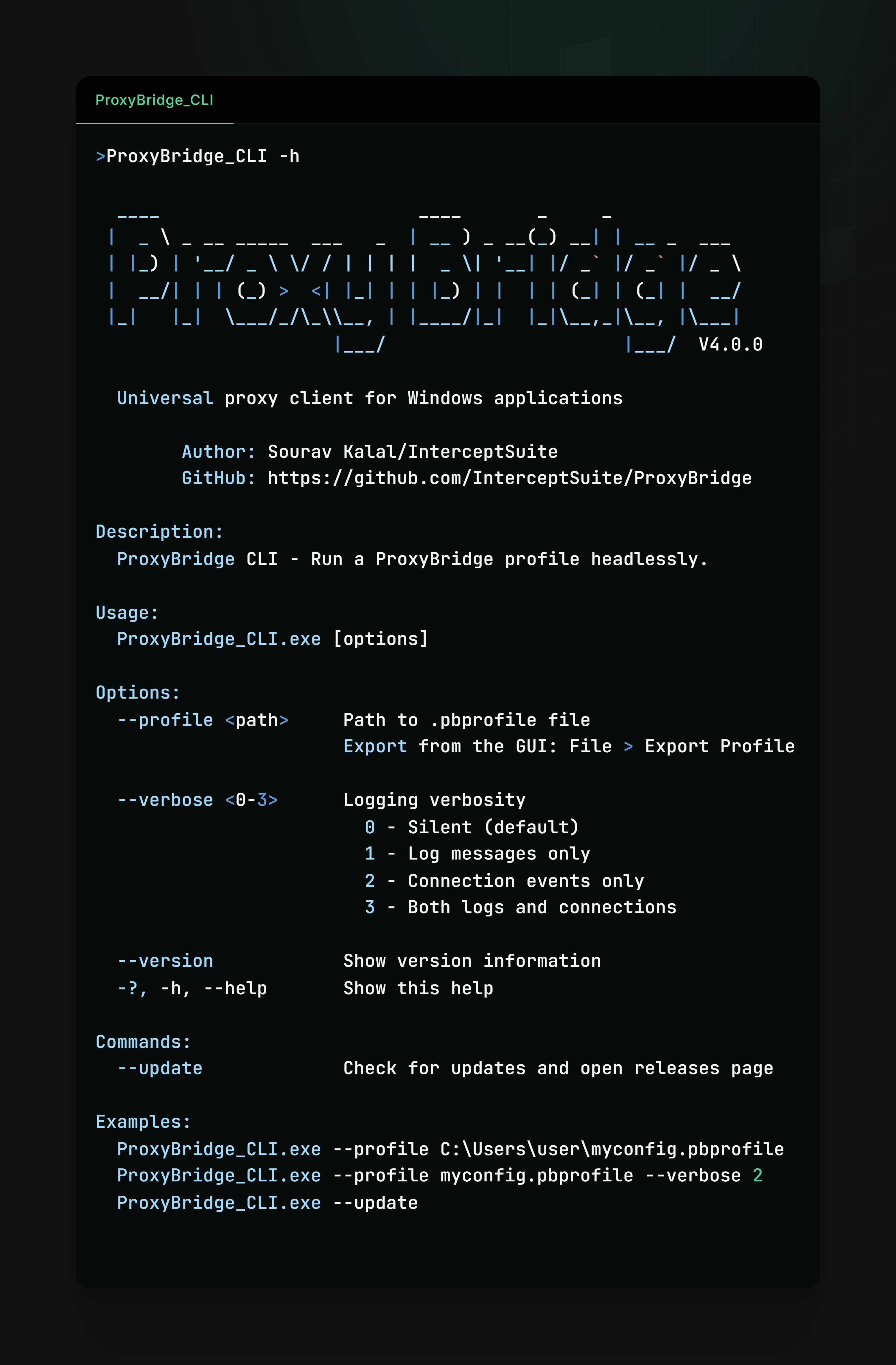 ProxyBridge CLI