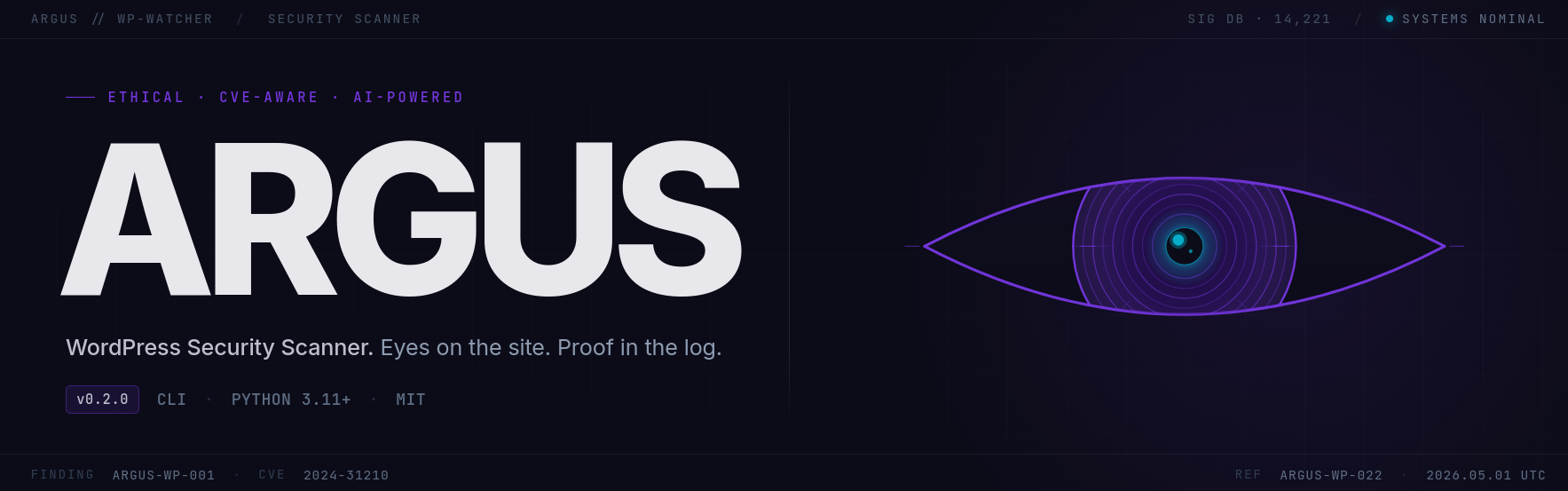 Argus — ماسح أمان WordPress