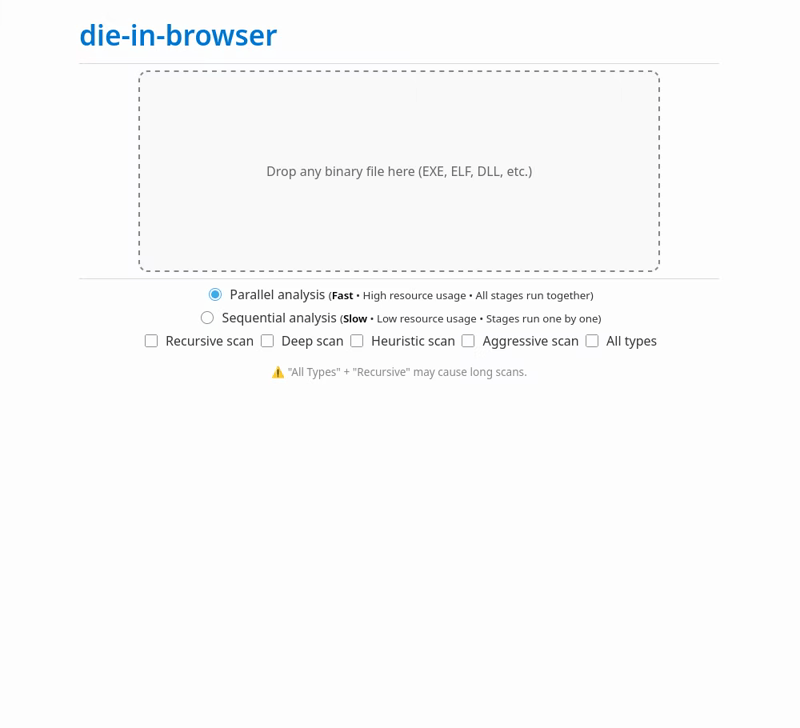 die-in-browser preview