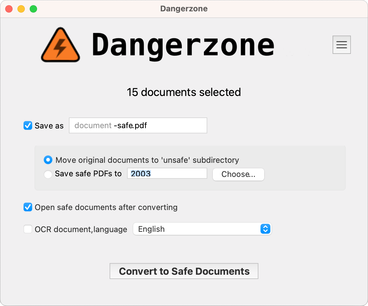 dangerzone preview