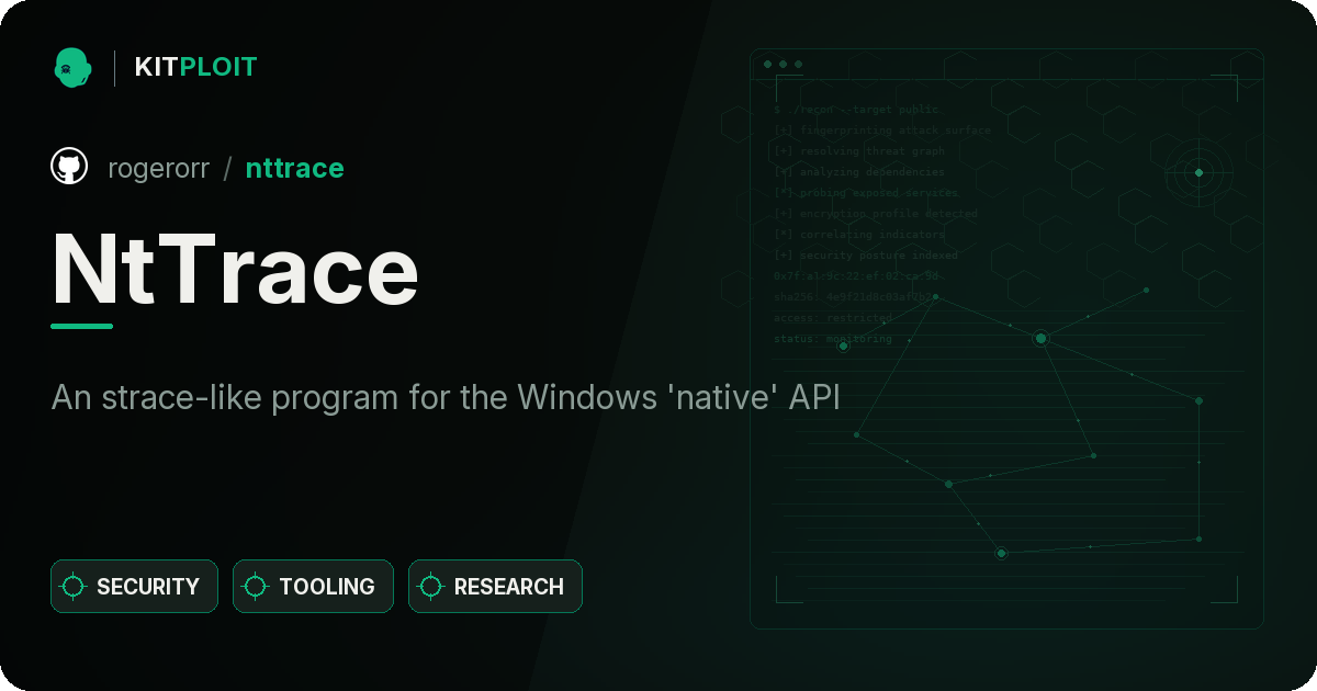 NtTrace preview