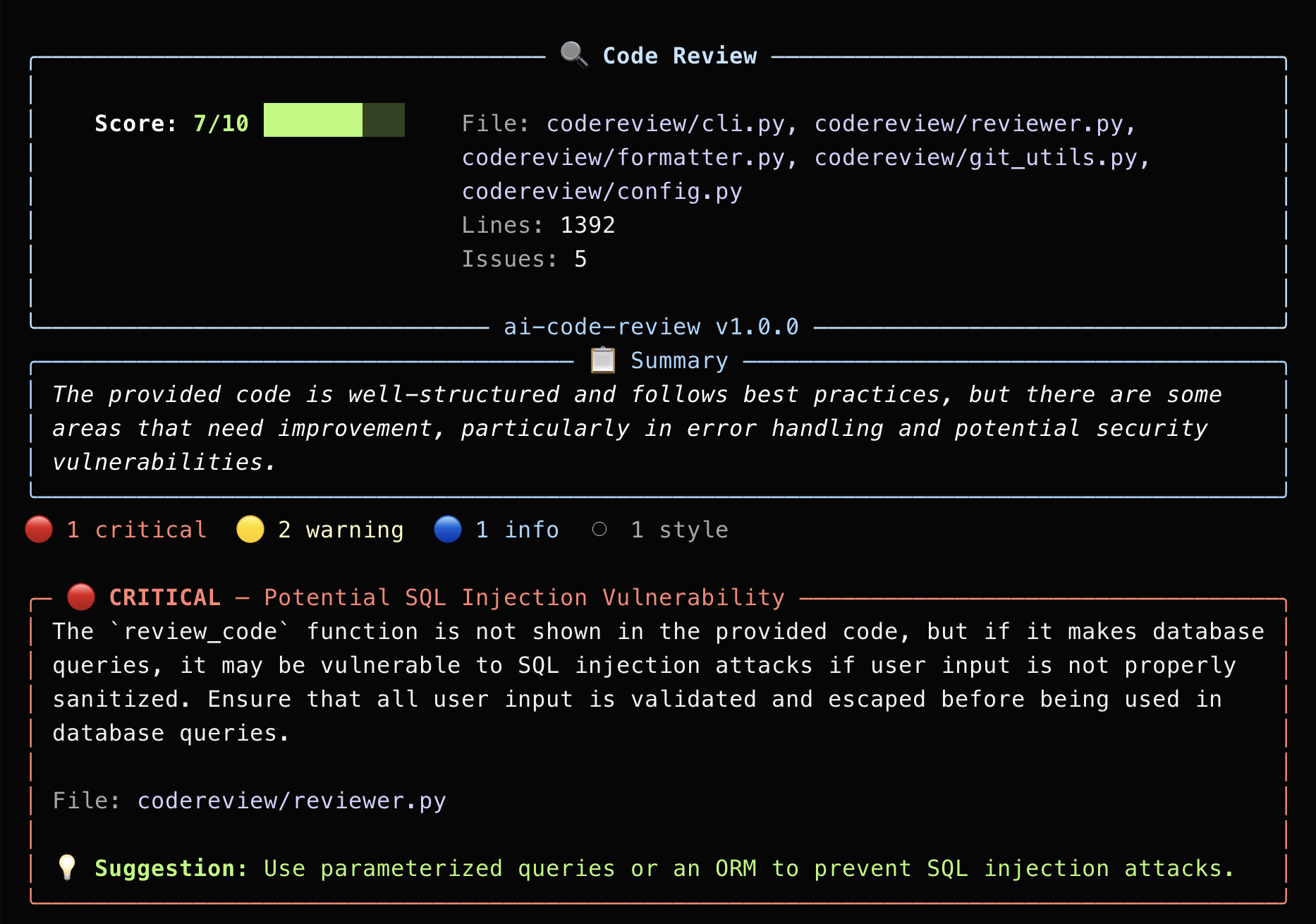 ai-code-review preview