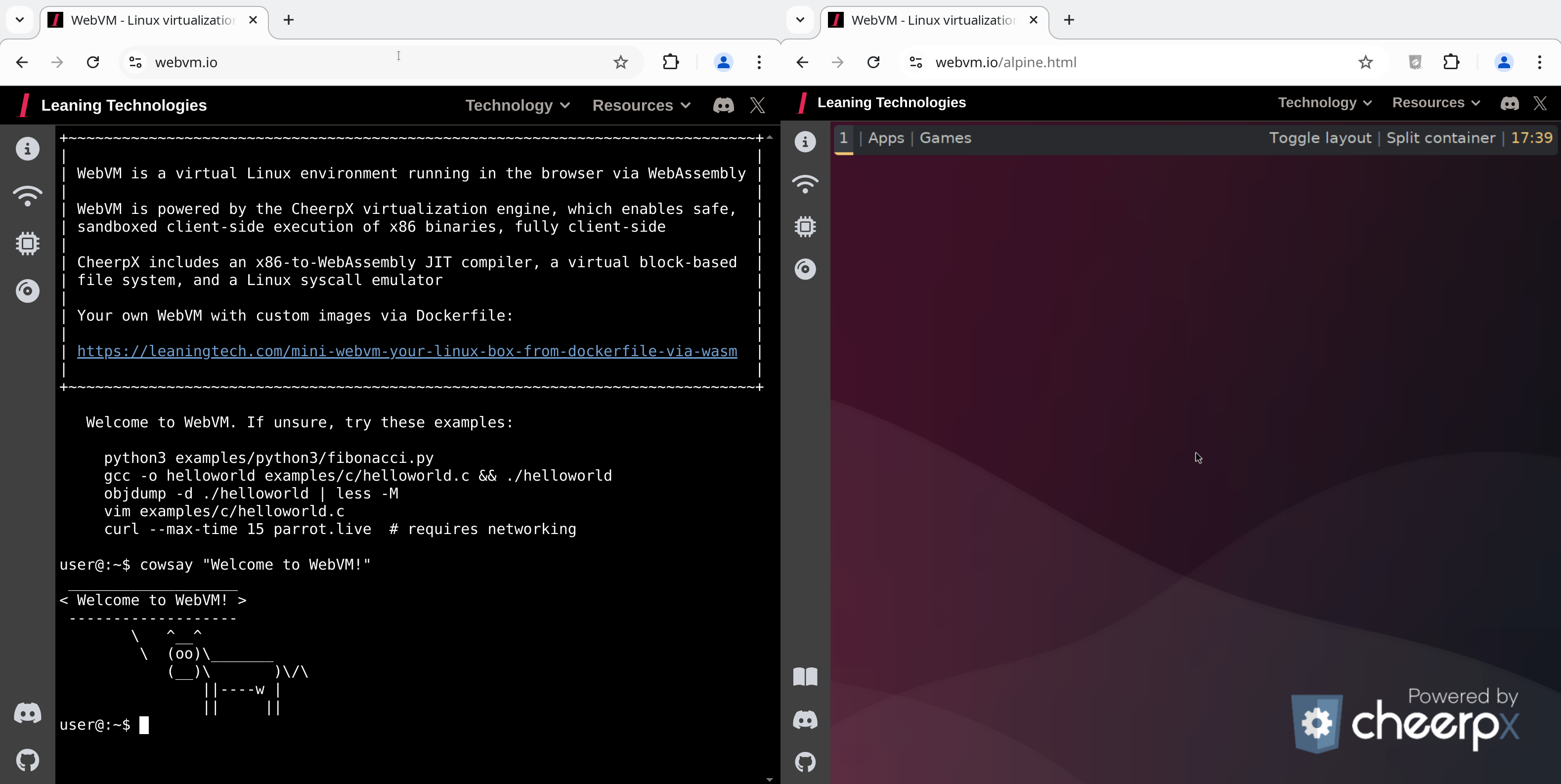 webvm preview