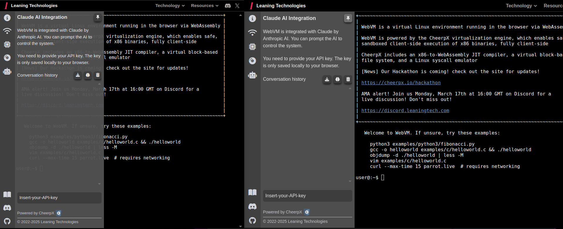 webvm preview