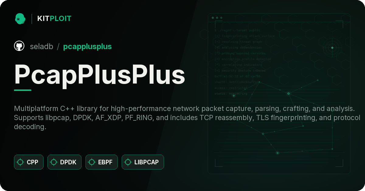 PcapPlusPlus preview