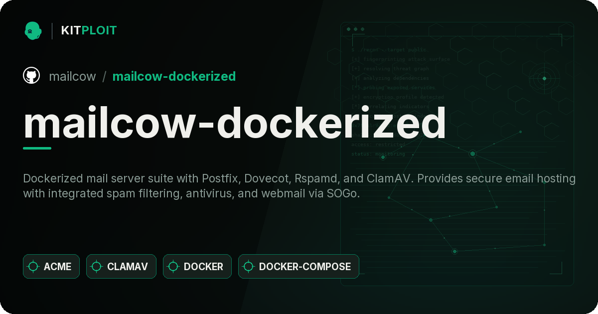 mailcow-dockerized preview