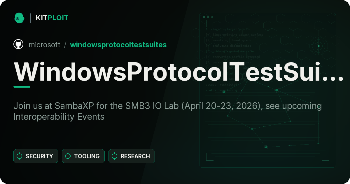 WindowsProtocolTestSuites preview