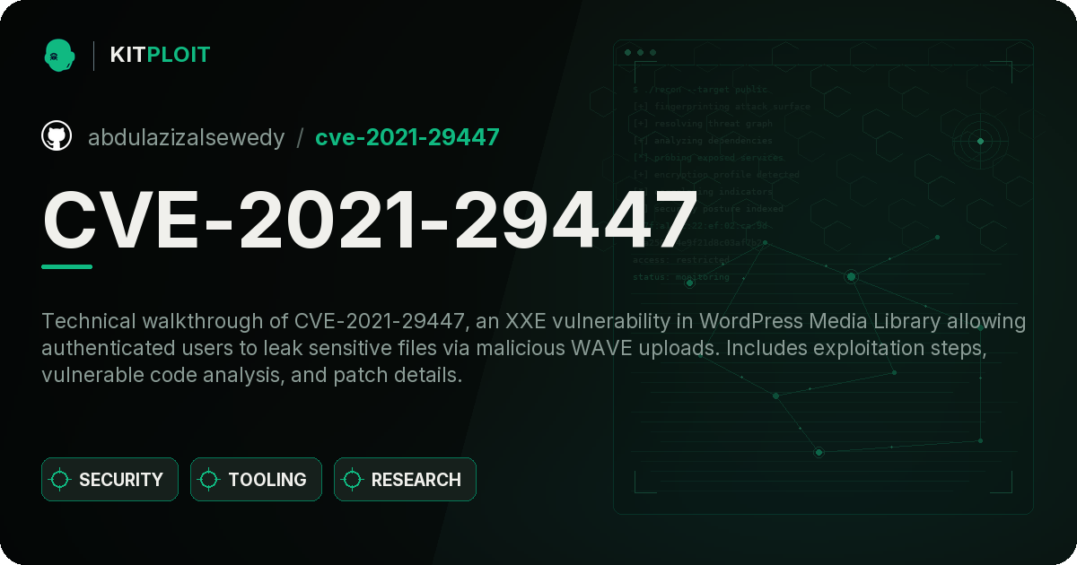CVE-2021-29447 preview