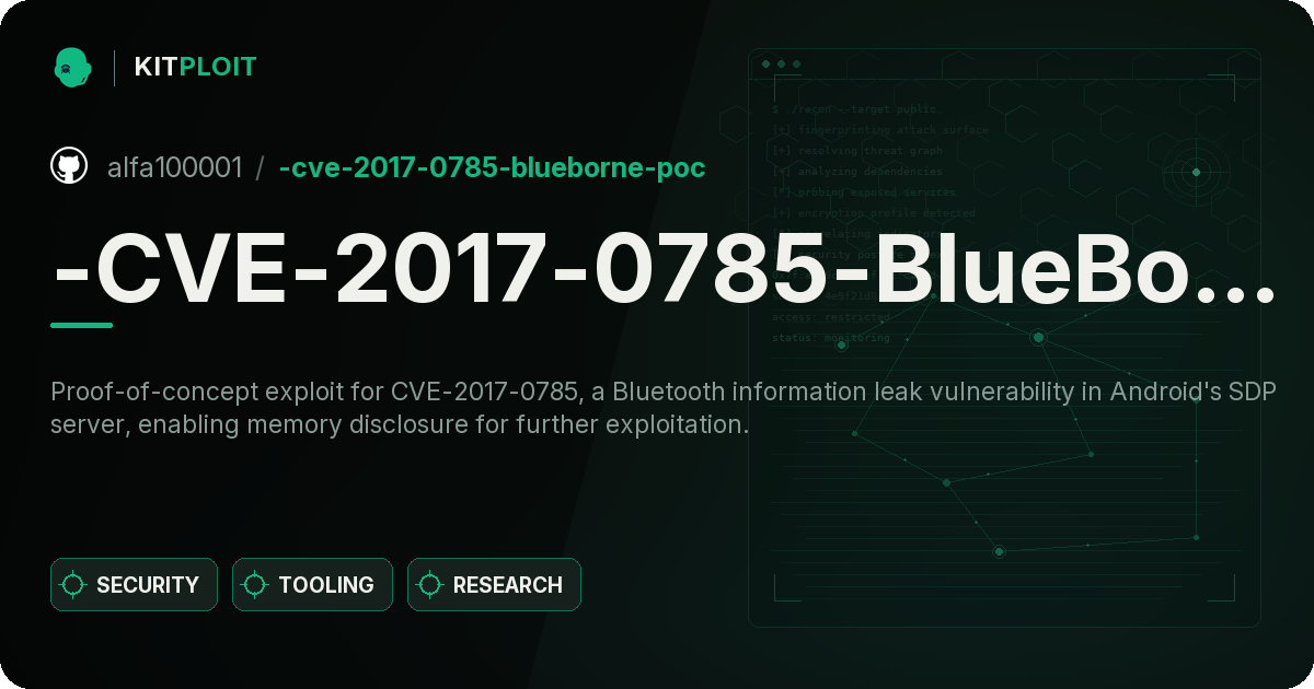 -CVE-2017-0785-BlueBorne-PoC preview