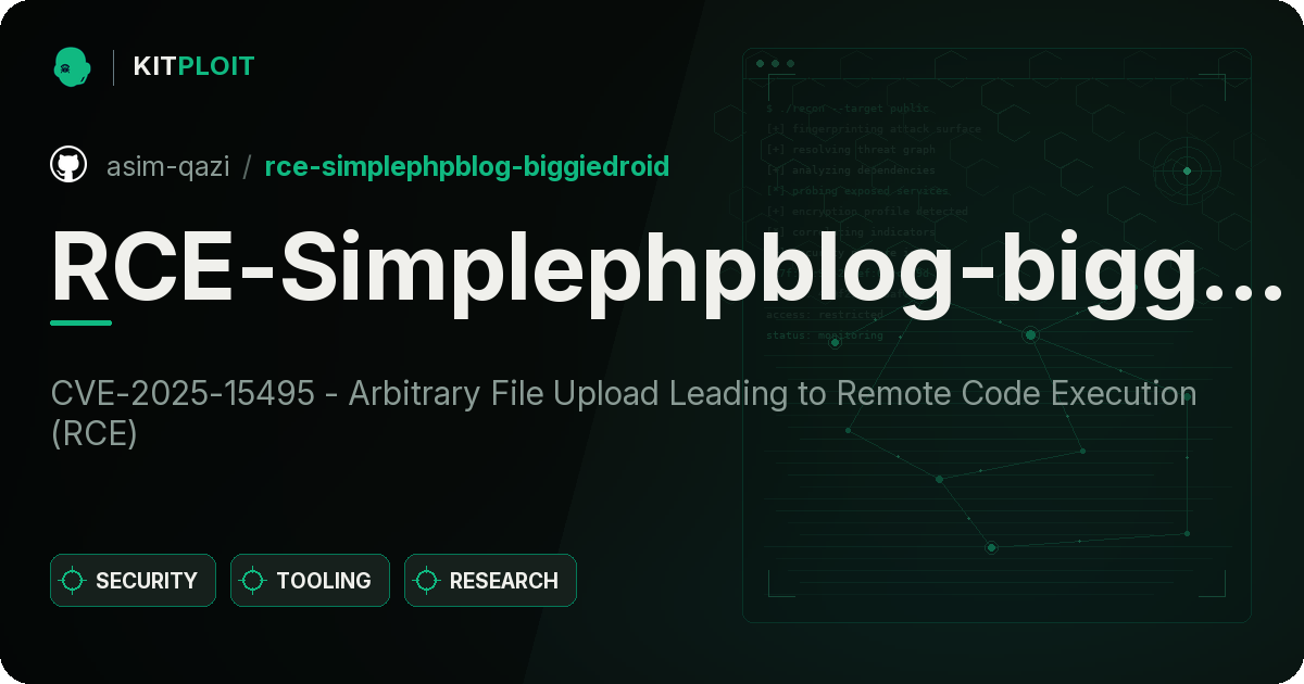 RCE-Simplephpblog-biggiedroid preview