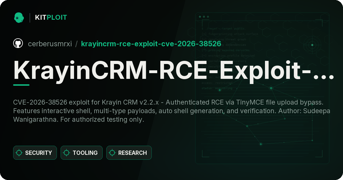 KrayinCRM-RCE-Exploit-CVE-2026-38526 preview