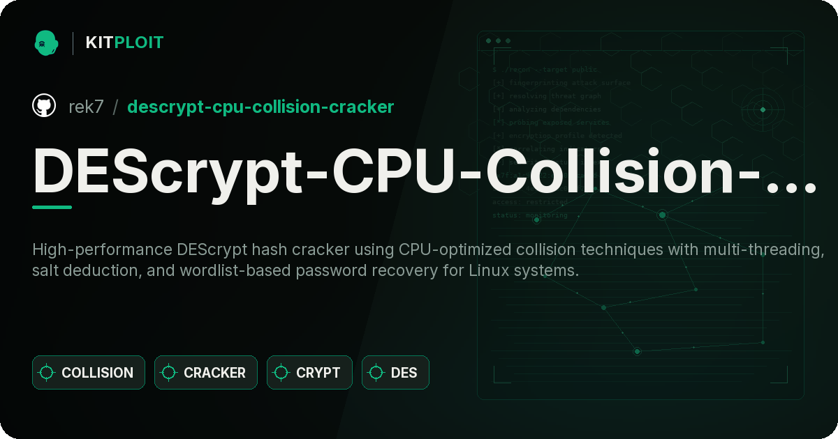 DEScrypt-CPU-Collision-Cracker preview