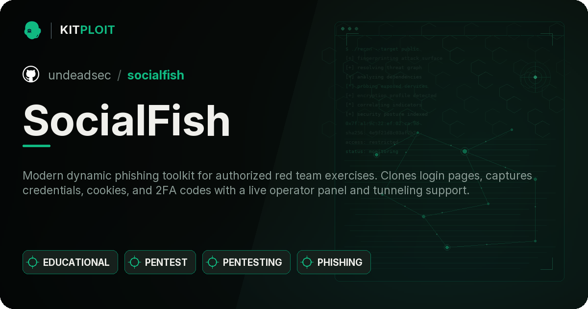 SocialFish preview