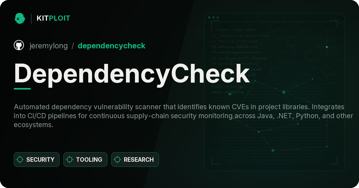 DependencyCheck preview