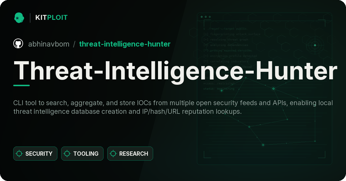 Threat-Intelligence-Hunter preview