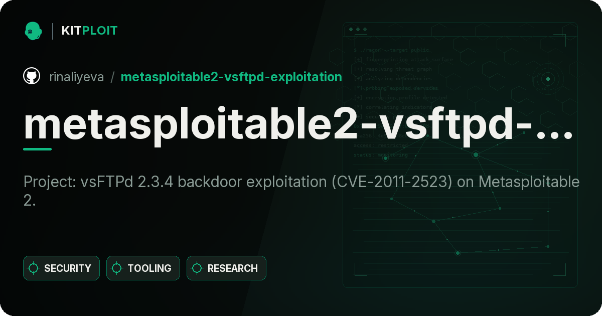metasploitable2-vsftpd-exploitation preview