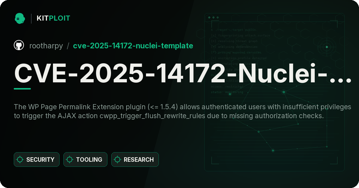 CVE-2025-14172-Nuclei-Template preview