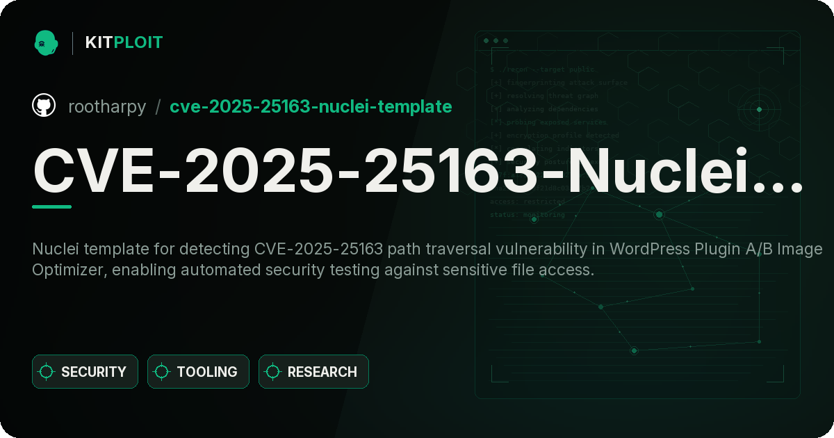 CVE-2025-25163-Nuclei-Template preview