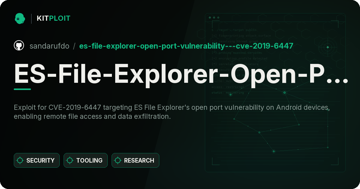 ES-File-Explorer-Open-Port-Vulnerability---CVE-2019-6447 preview