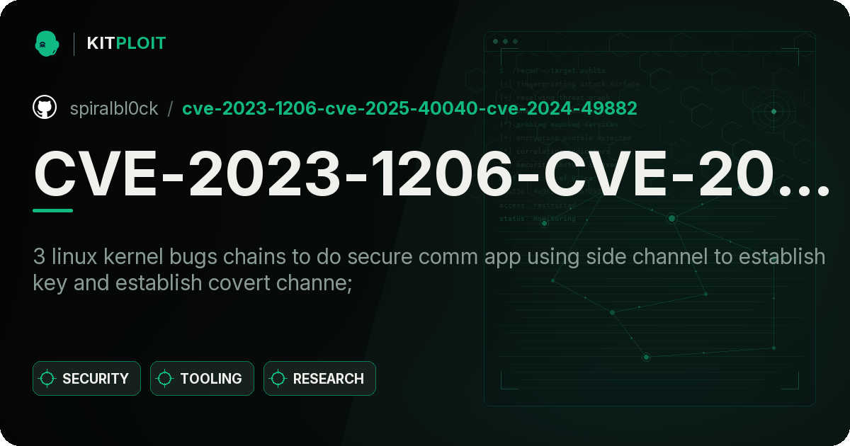 CVE-2023-1206-CVE-2025-40040-CVE-2024-49882 preview