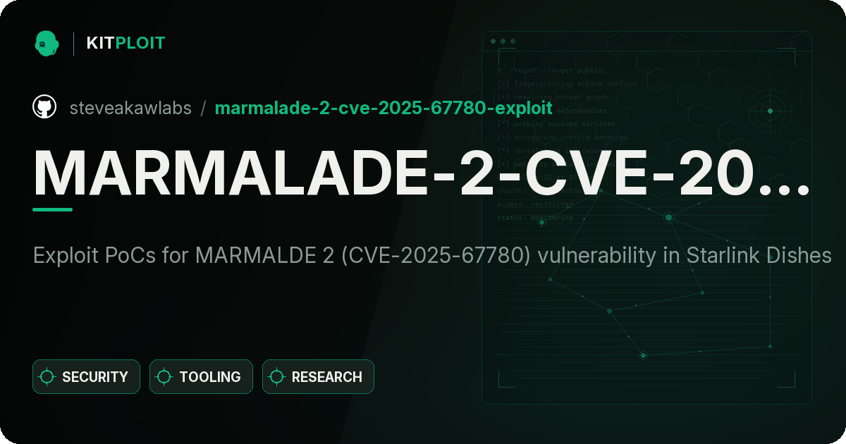 MARMALADE-2-CVE-2025-67780-Exploit preview