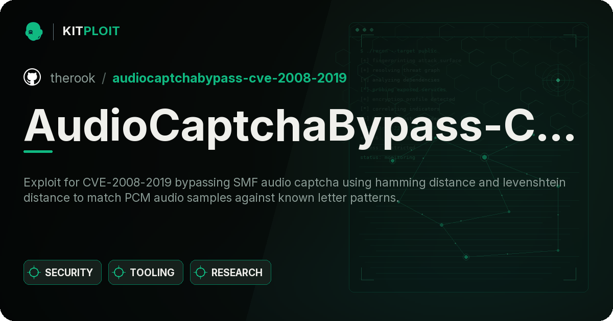 AudioCaptchaBypass-CVE-2008-2019 preview