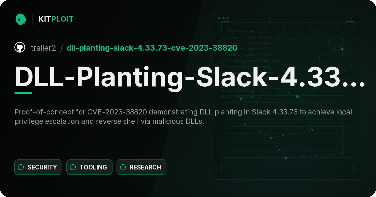 DLL-Planting-Slack-4.33.73-CVE-2023-38820 preview