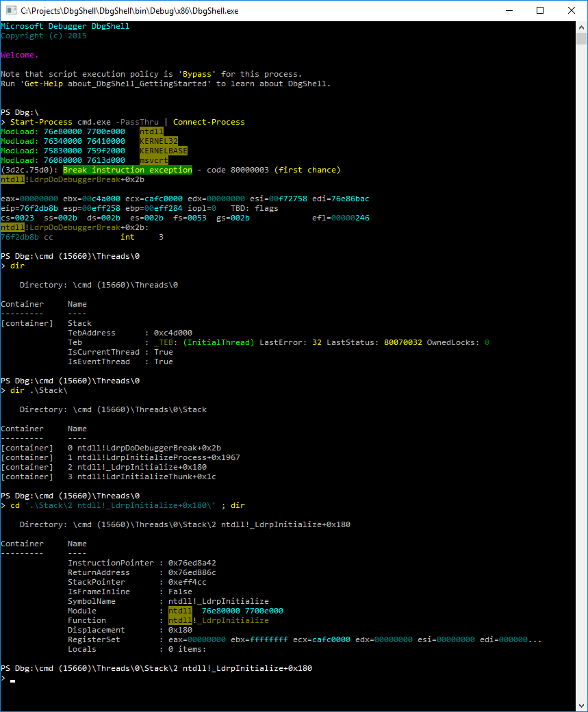 DbgShell preview