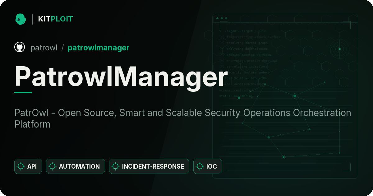 PatrowlManager preview