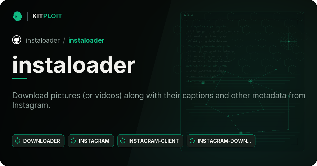 instaloader preview