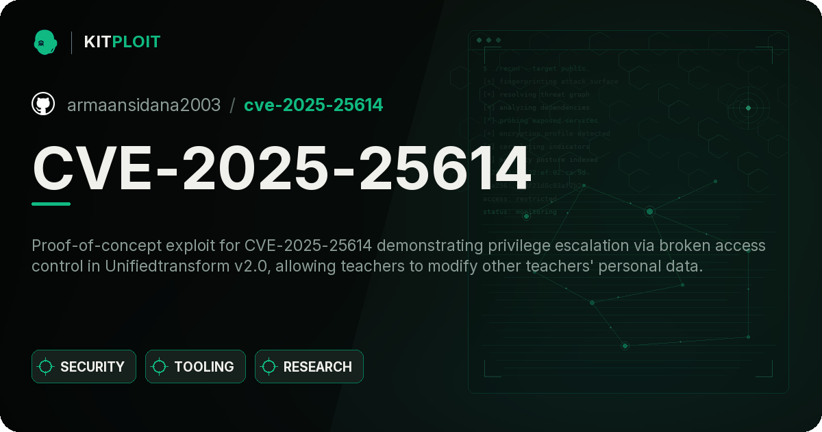 CVE-2025-25614 preview