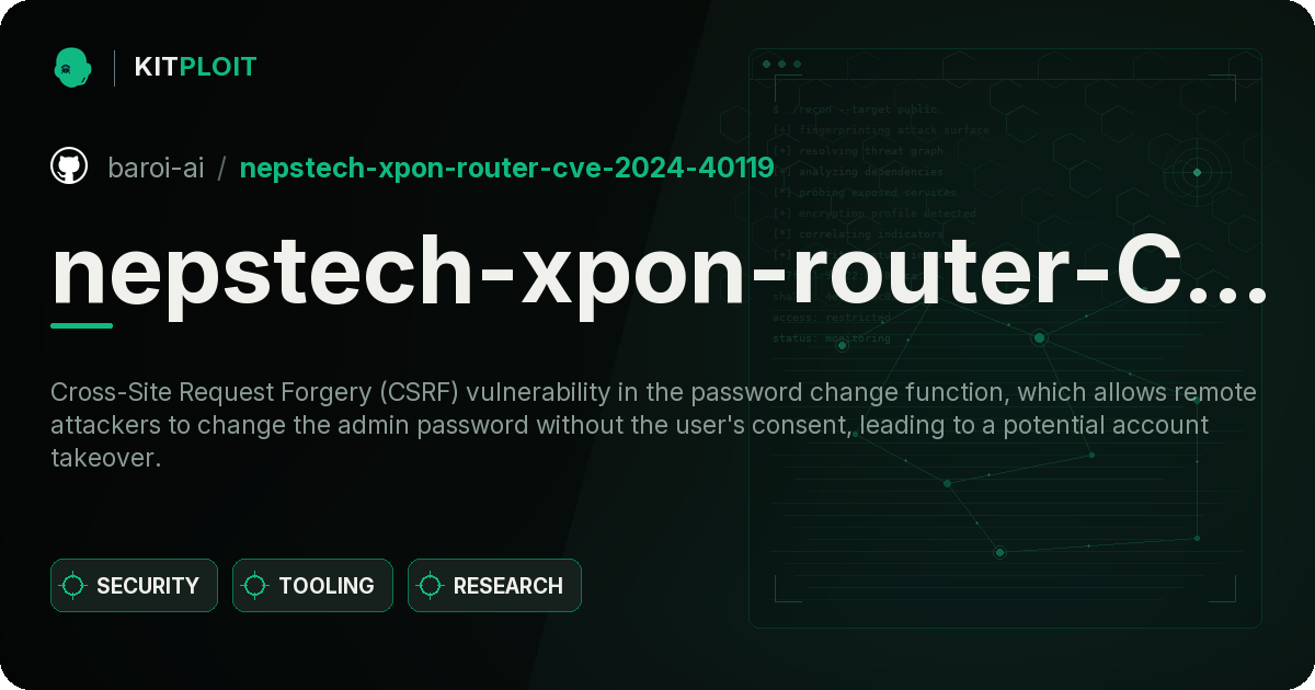 nepstech-xpon-router-CVE-2024-40119 preview