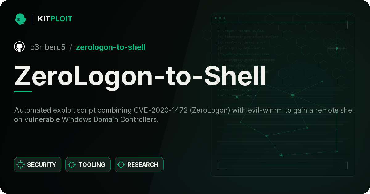 ZeroLogon-to-Shell preview