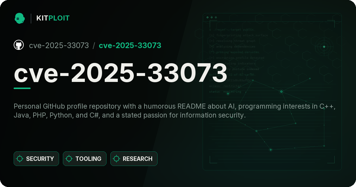 cve-2025-33073 preview