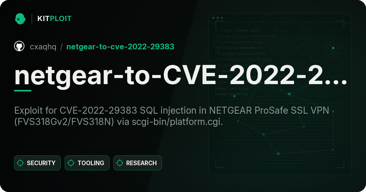 netgear-to-CVE-2022-29383 preview