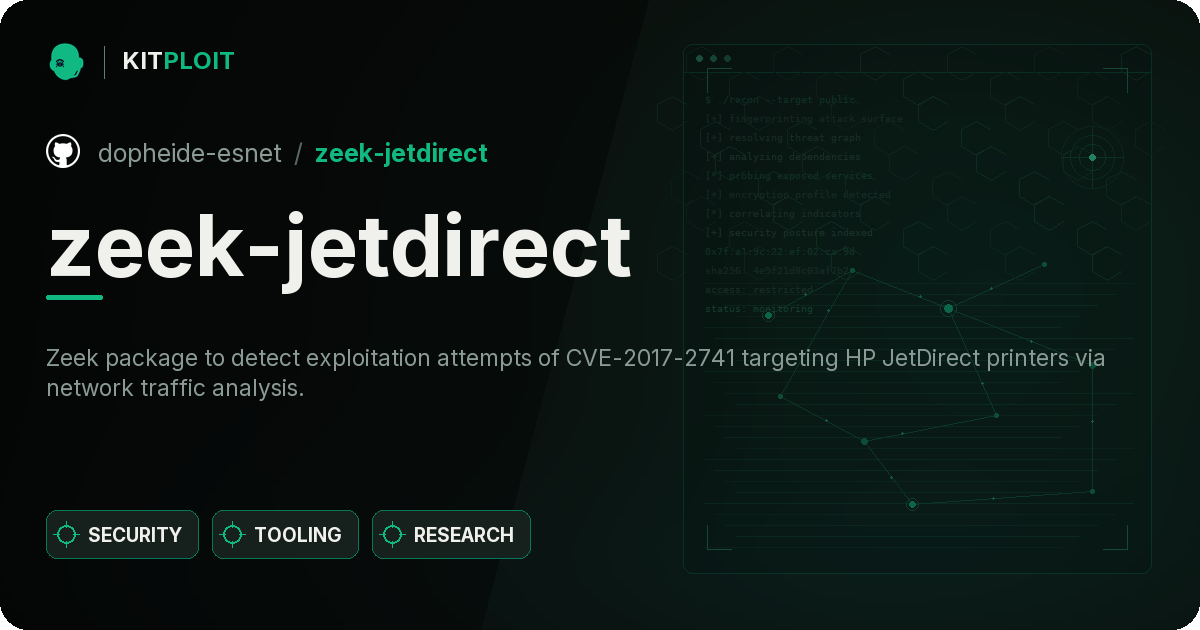 zeek-jetdirect preview