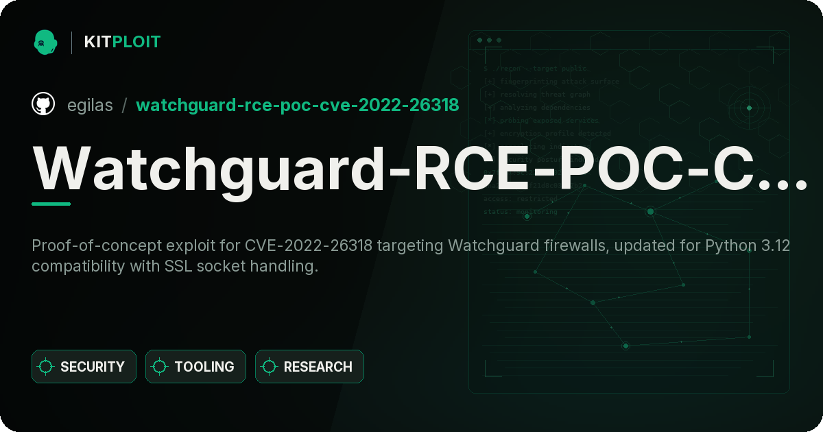 Watchguard-RCE-POC-CVE-2022-26318 preview