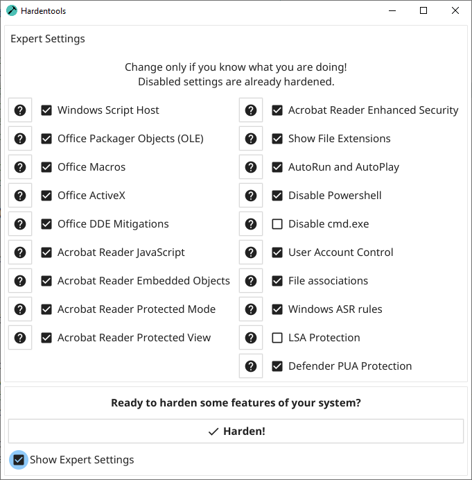 hardentools preview