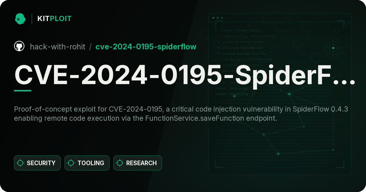 CVE-2024-0195-SpiderFlow preview