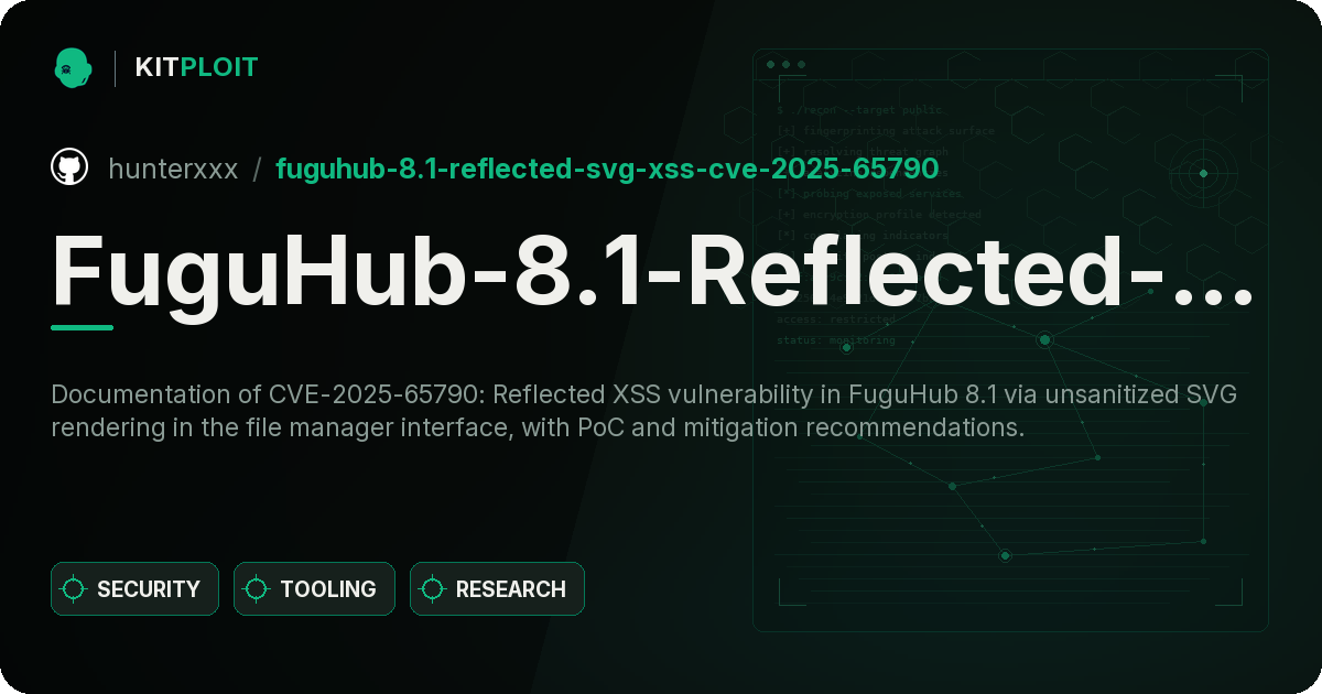 FuguHub-8.1-Reflected-SVG-XSS-CVE-2025-65790 preview