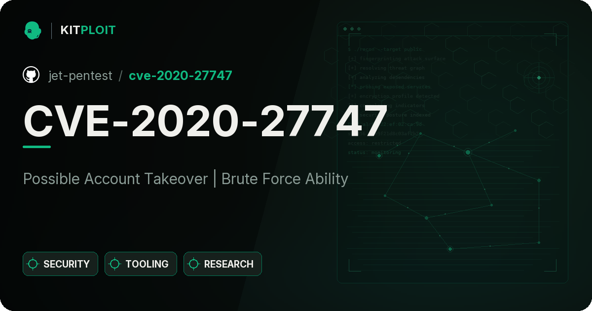 CVE-2020-27747 preview