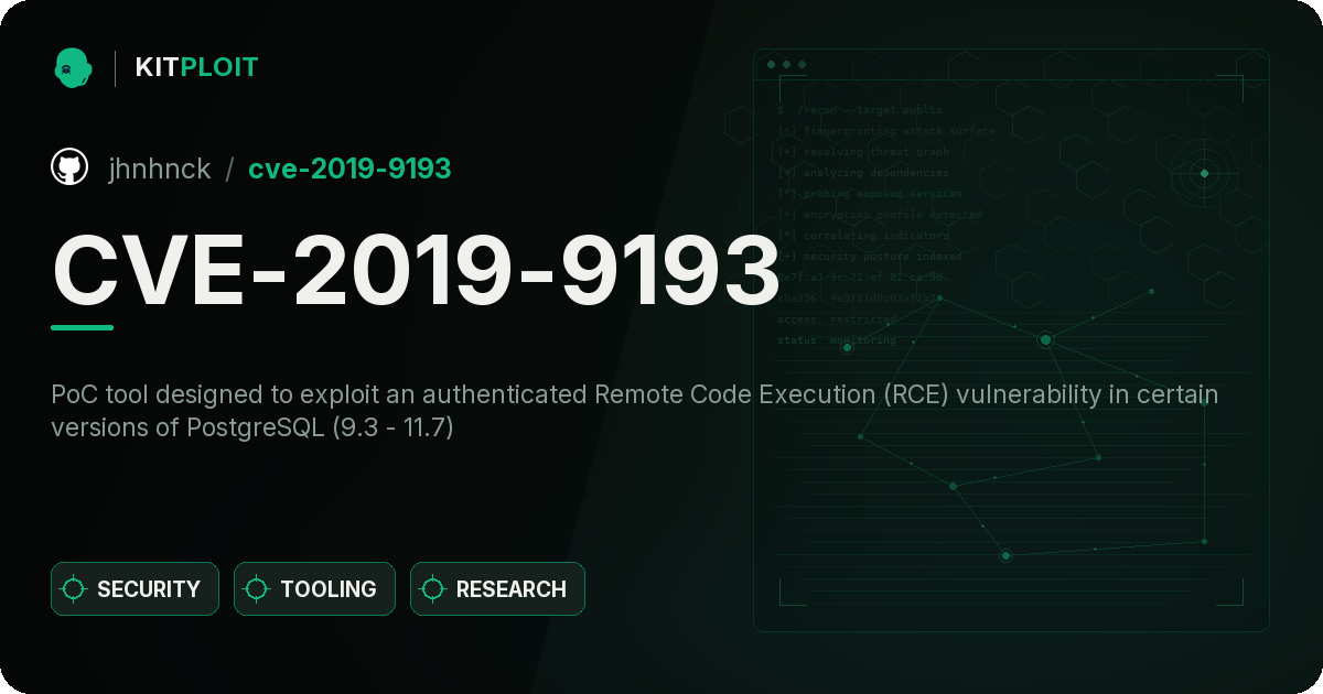 CVE-2019-9193 preview