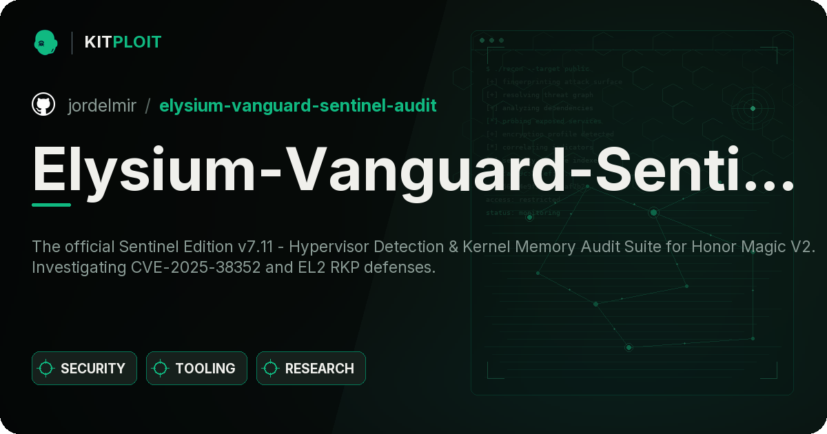 Elysium-Vanguard-Sentinel-Audit preview