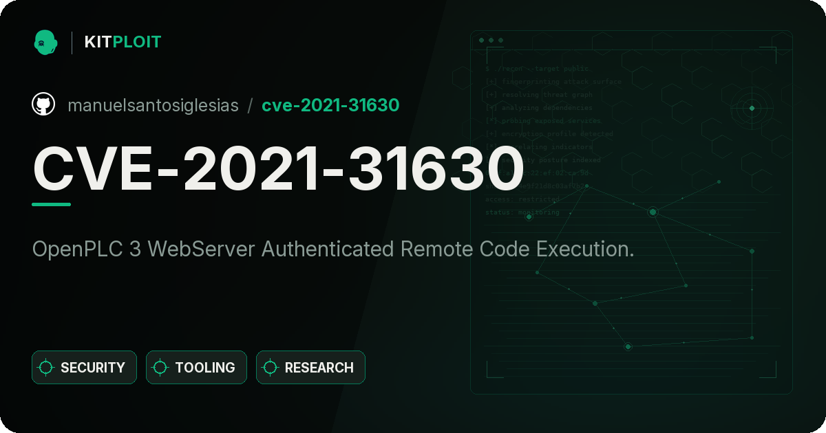 CVE-2021-31630 preview