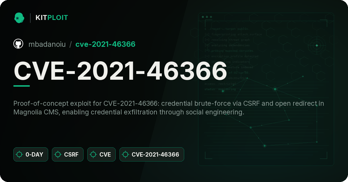 CVE-2021-46366 preview