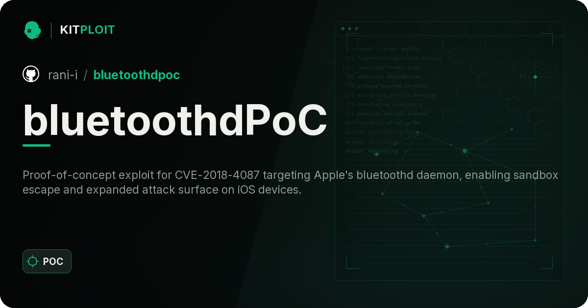 bluetoothdPoC preview