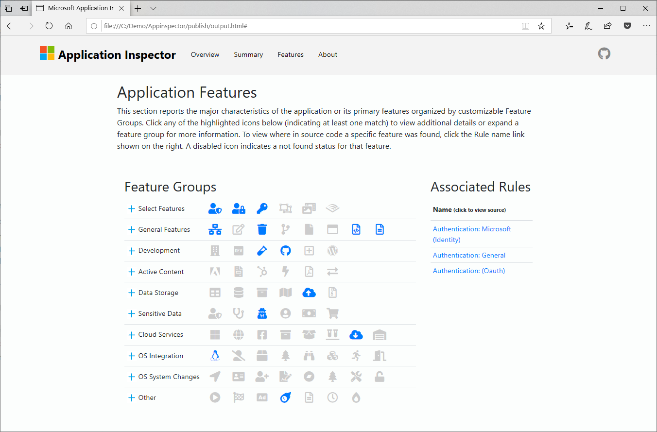 ApplicationInspector preview