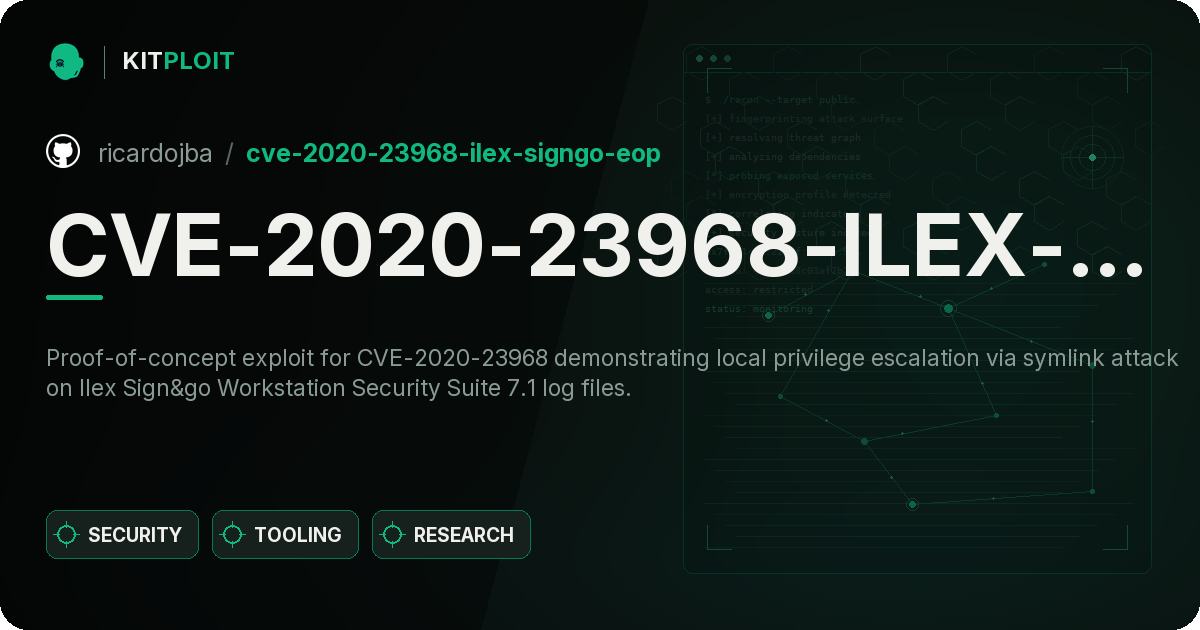 CVE-2020-23968-ILEX-SignGo-EoP preview
