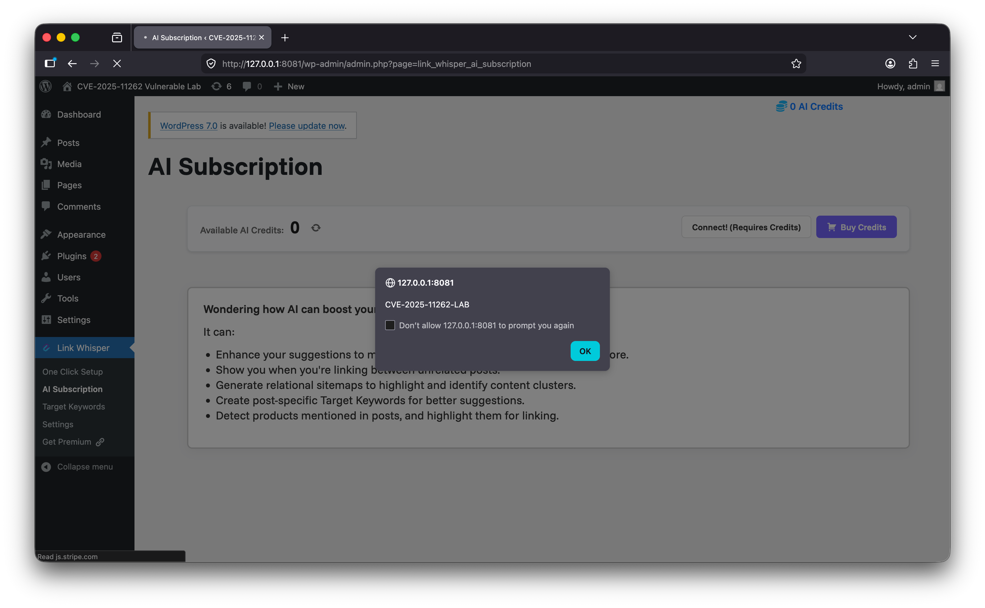CVE-2025-11262-Lab preview