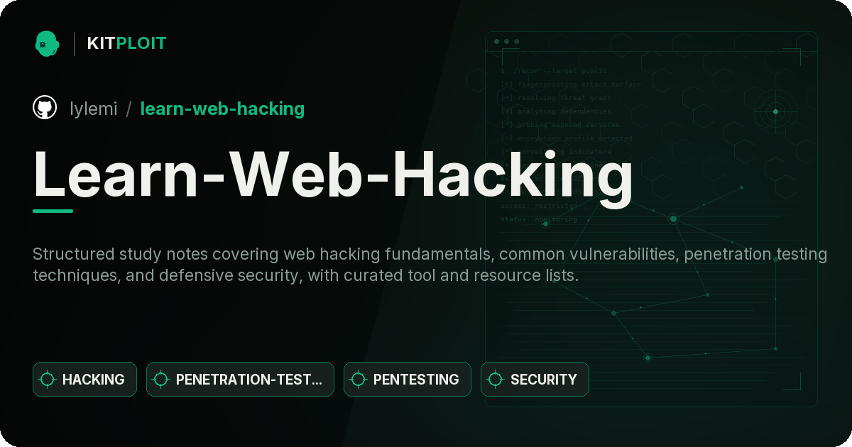 Learn-Web-Hacking preview